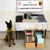 Düzce'de Büyük Kaçakçılık Operasyonu: 7 Dinamit ve 75 Bin Makaron Ele Geçti!