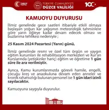 Yoğun Kar Yağışı: Okullar 1 Gün Tatil!