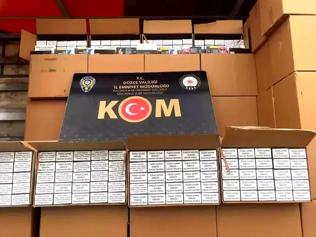 Düzce'de Büyük Kaçakçılık Operasyonu: 67 Bin Makaron Elde Edildi
